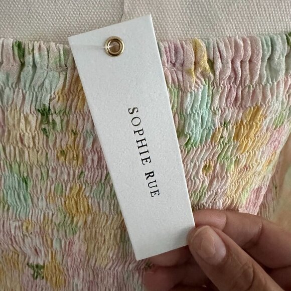 Sophie Rue by Anthropologie Puff Sleeve Mini Floral Dress Cottagecore - Picture 8 of 10